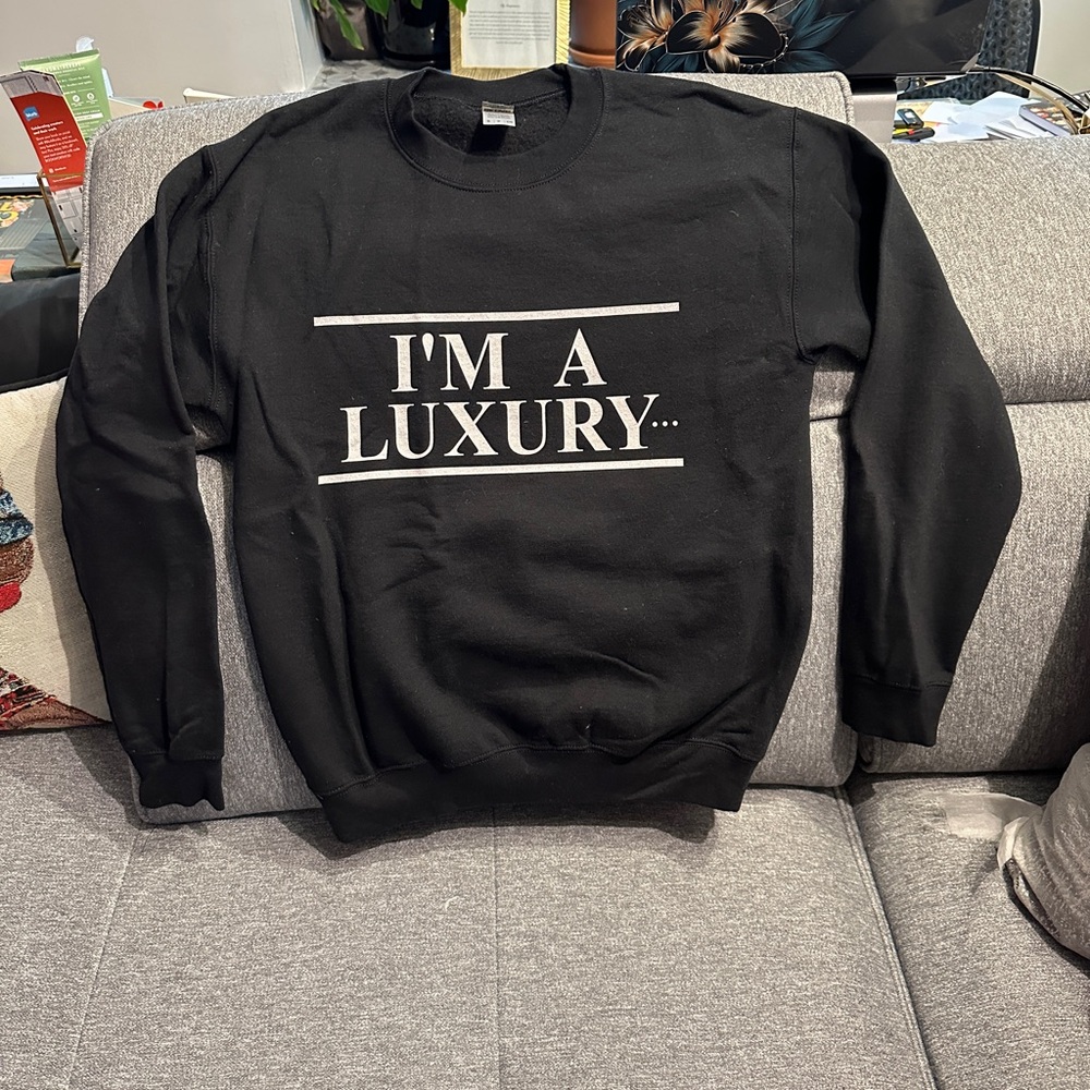 “Luxury” Gildan Black Crewneck Sweatshirt